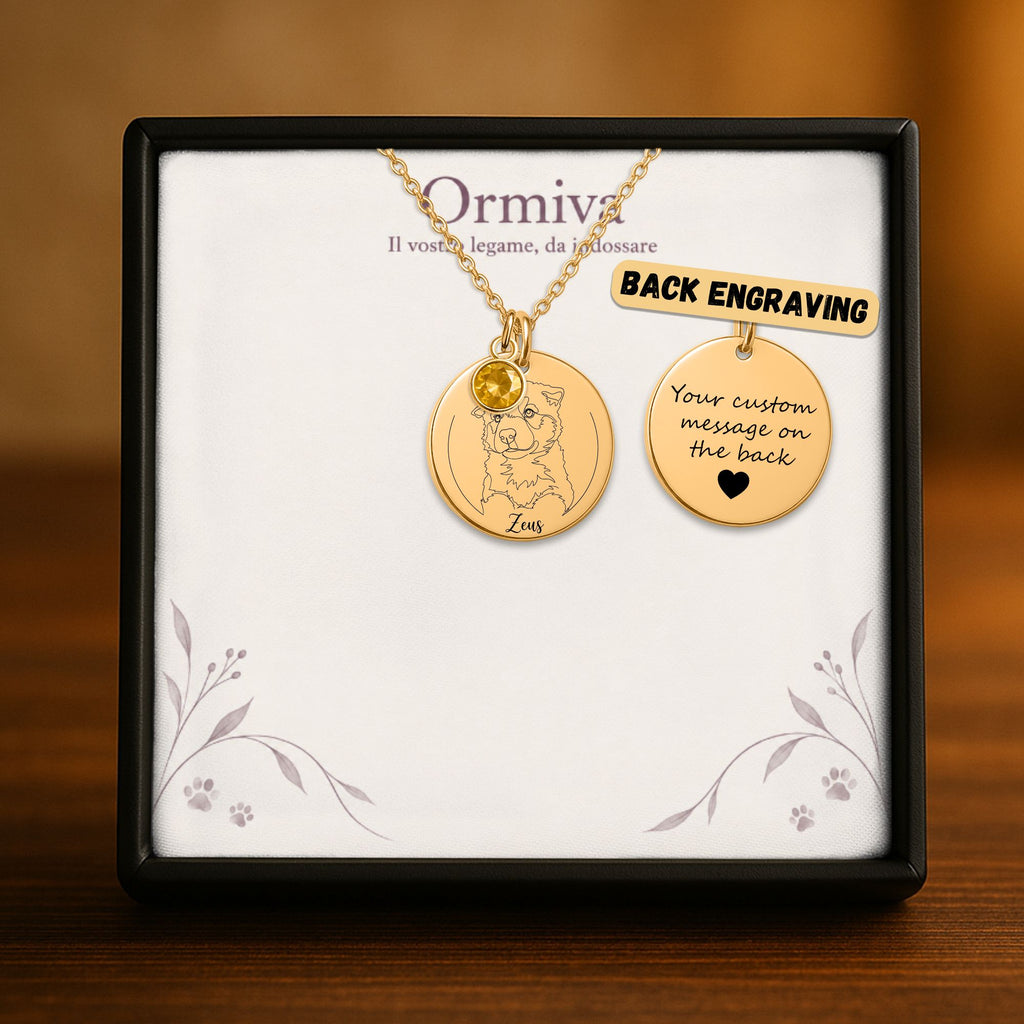 Coin Necklace with Birthstone